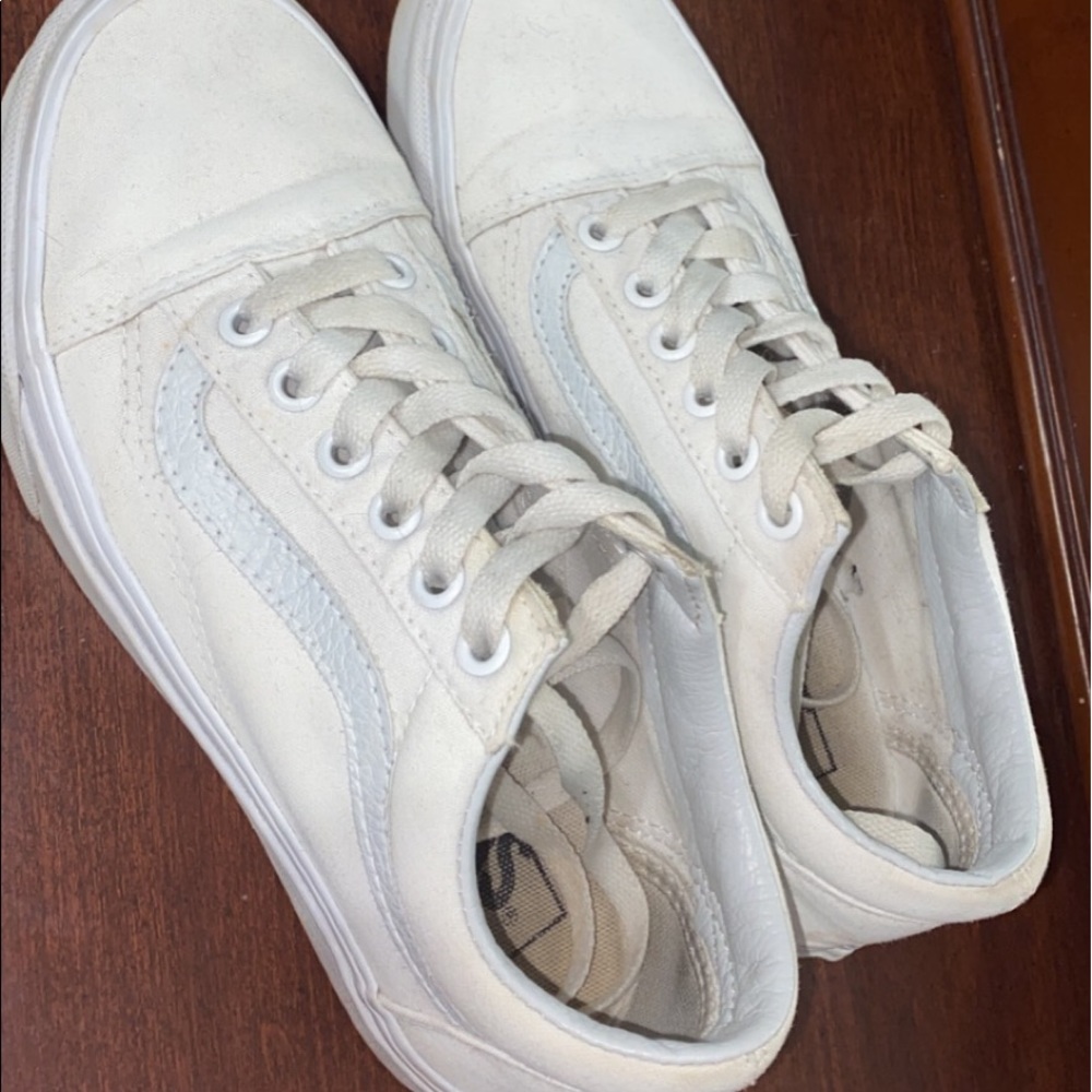 White Old Skool Vans